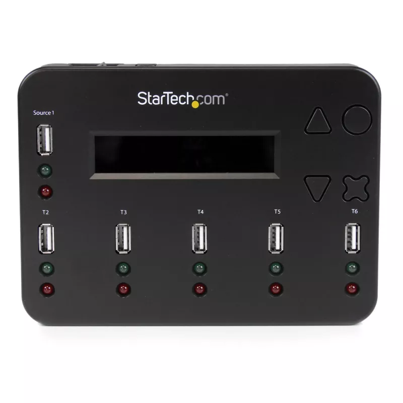 StarTech.com USBDUP15 USB atmintukų kopijavimo ir trynimo įrenginys, 1 į 5, 1,5 GB/min, LCD ekranas
