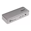 StarTech.com dviejų nešiojamųjų kompiuterių USB-C KVM dokų stotis, dviejų monitorių 4K 60Hz DisplayPort dokas, 5 prievadų USB šakotuvas, GbE, 90W/45W maitinimas dviem nešiojamiesiems, Windows/Mac, 2 pagrindinių KVM dokas - TAA