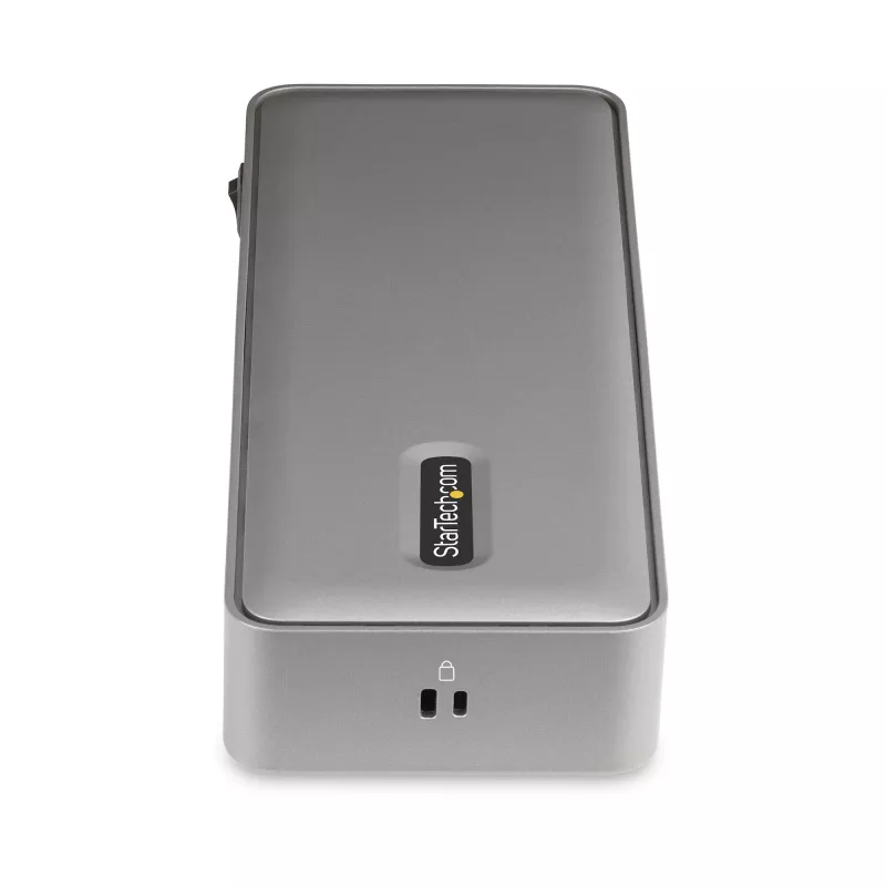 StarTech.com dviejų nešiojamųjų kompiuterių USB-C KVM dokų stotis, dviejų monitorių 4K 60Hz DisplayPort dokas, 5 prievadų USB šakotuvas, GbE, 90W/45W maitinimas dviem nešiojamiesiems, Windows/Mac, 2 pagrindinių KVM dokas - TAA