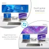 StarTech.com dviejų nešiojamųjų kompiuterių USB-C KVM dokų stotis, dviejų monitorių 4K 60Hz DisplayPort dokas, 5 prievadų USB šakotuvas, GbE, 90W/45W maitinimas dviem nešiojamiesiems, Windows/Mac, 2 pagrindinių KVM dokas - TAA