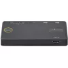 StarTech.com 2 prievadų hibridinis USB-A + HDMI ir USB-C KVM jungiklis – vienas 4K 60Hz HDMI 2.0 monitorius – kompaktiškas stalinis ir/arba nešiojamojo kompiuterio HDMI KVM jungiklis – maitinamas per USB – suderinamas su Thunderbolt 3
