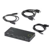 StarTech.com 2 prievadų hibridinis USB-A + HDMI ir USB-C KVM jungiklis – vienas 4K 60Hz HDMI 2.0 monitorius – kompaktiškas stalinis ir/arba nešiojamojo kompiuterio HDMI KVM jungiklis – maitinamas per USB – suderinamas su Thunderbolt 3