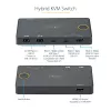 StarTech.com 2 prievadų hibridinis USB-A + HDMI ir USB-C KVM jungiklis – vienas 4K 60Hz HDMI 2.0 monitorius – kompaktiškas stalinis ir/arba nešiojamojo kompiuterio HDMI KVM jungiklis – maitinamas per USB – suderinamas su Thunderbolt 3