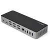 StarTech.com USB-C ir USB-A dokų stotelė - Hibridinė universali trijų monitorių nešiojamojo kompiuterio dokų stotelė su DisplayPort ir HDMI 4K 60Hz - 85W galios tiekimas, 6x USB šakotuvas, GbE, garsas - USB 3.1 Gen 2 10Gbps - TAA