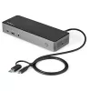 StarTech.com USB-C ir USB-A dokų stotelė - Hibridinė universali trijų monitorių nešiojamojo kompiuterio dokų stotelė su DisplayPort ir HDMI 4K 60Hz - 85W galios tiekimas, 6x USB šakotuvas, GbE, garsas - USB 3.1 Gen 2 10Gbps - TAA
