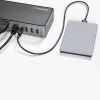StarTech.com USB-C ir USB-A dokų stotelė - Hibridinė universali trijų monitorių nešiojamojo kompiuterio dokų stotelė su DisplayPort ir HDMI 4K 60Hz - 85W galios tiekimas, 6x USB šakotuvas, GbE, garsas - USB 3.1 Gen 2 10Gbps - TAA