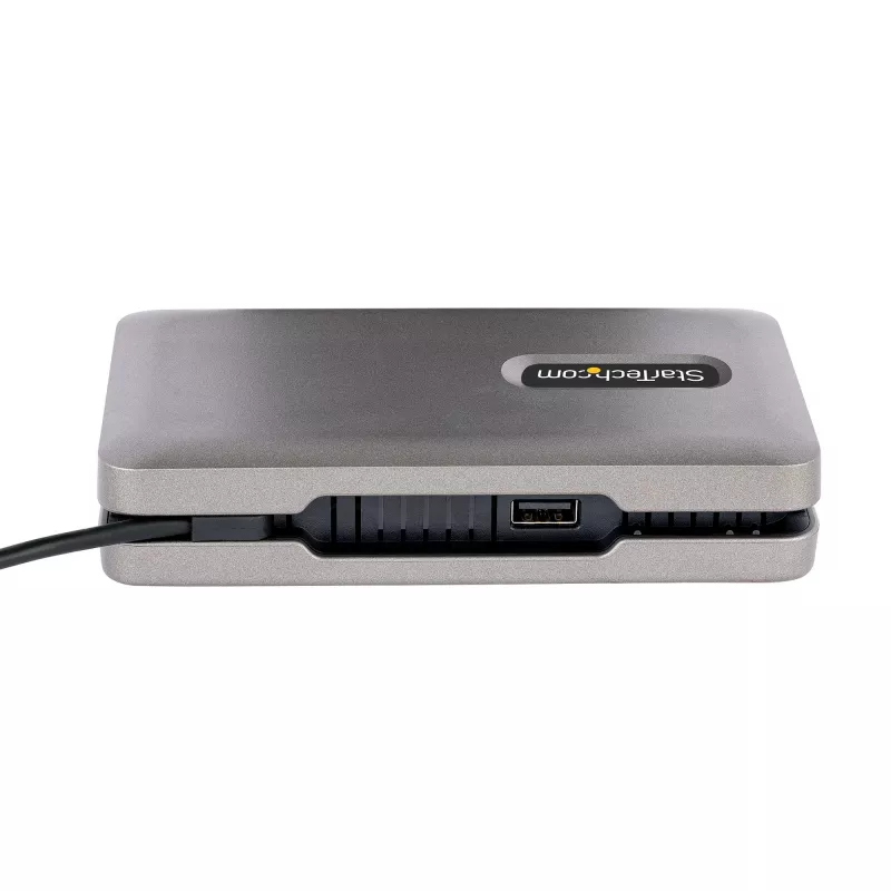 StarTech.com USB-C dviejų monitorių kelių prievadų adapteris iki 4K 60Hz USB-C DP Alt Mode vaizdo išvestis ir HDMI 2.0, arba 1080p VGA, 100W PD perdavimas, USB Type C mini dokas, USB-C dokavimo stotelė, MST šakotuvas
