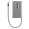 StarTech.com USB-C dviejų monitorių kelių prievadų adapteris iki 4K 60Hz USB-C DP Alt Mode vaizdo išvestis ir HDMI 2.0, arba 1080p VGA, 100W PD perdavimas, USB Type C mini dokas, USB-C dokavimo stotelė, MST šakotuvas
