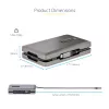 StarTech.com USB-C dviejų monitorių kelių prievadų adapteris iki 4K 60Hz USB-C DP Alt Mode vaizdo išvestis ir HDMI 2.0, arba 1080p VGA, 100W PD perdavimas, USB Type C mini dokas, USB-C dokavimo stotelė, MST šakotuvas