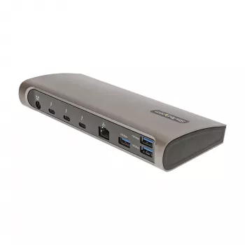StarTech.com Thunderbolt 4 dokų stotis, 96W galios tiekimas, vienas 8K / du monitoriai 4K 60Hz, 3xTB4/USB4 prievadai, 4xUSB-A, SD, GbE, Thunderbolt 4 dokų stotis, skirta Windows arba TB3 MacBook, 0,8 m kabelis