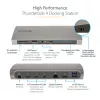 StarTech.com Thunderbolt 4 dokų stotis, 96W galios tiekimas, vienas 8K / du monitoriai 4K 60Hz, 3xTB4/USB4 prievadai, 4xUSB-A, SD, GbE, Thunderbolt 4 dokų stotis, skirta Windows arba TB3 MacBook, 0,8 m kabelis