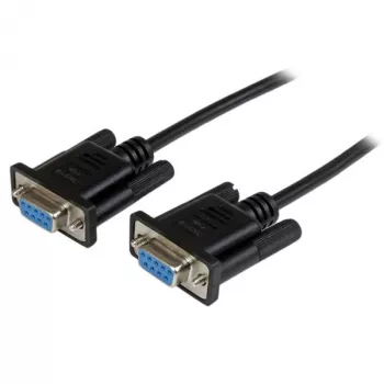 StarTech.com 2 m juodas DB9 RS232 nuoseklus nulinio modemo laidas F/F