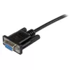 StarTech.com 2 m juodas DB9 RS232 nuoseklus nulinio modemo laidas F/F