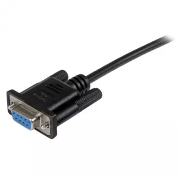 StarTech.com 2 m juodas DB9 RS232 nuoseklus nulinio modemo laidas F/F