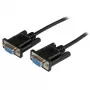StarTech.com 1m juodas DB9 RS232 nuoseklusis null modem laidas F/F