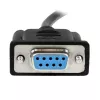 StarTech.com 1m juodas DB9 RS232 nuoseklusis null modem laidas F/F