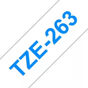 Brother TZe263 lipni juosta 36 mm mėlyna ant baltos