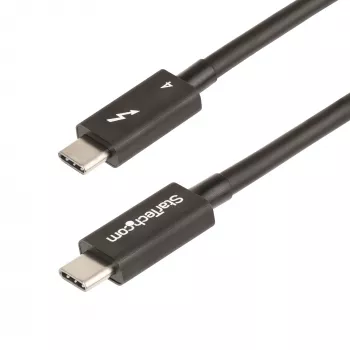 StarTech.com 1,6 pėdų Thunderbolt 4 laidas – 40Gbps – 100W PD – 4K/8K vaizdas – Intel sertifikuotas Thunderbolt laidas – suderinamas su USB 4/Thunderbolt 3/USB 3.2/USB Type-C/DisplayPort