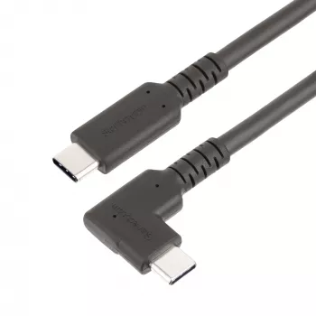 StarTech.com 3ft (1m) tvirtas stačiu kampu USB-C laidas, USB 3.2 Gen 2 (10 Gbps), pilnai funkcionalus USB C į C duomenų perdavimo laidas, 4K 60Hz DP Alt režimas, 100W maitinimo tiekimas - 90 laipsnių USB Type-C laidas
