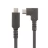 StarTech.com 3ft (1m) tvirtas stačiu kampu USB-C laidas, USB 3.2 Gen 2 (10 Gbps), pilnai funkcionalus USB C į C duomenų perdavimo laidas, 4K 60Hz DP Alt režimas, 100W maitinimo tiekimas - 90 laipsnių USB Type-C laidas