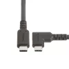 StarTech.com 3ft (1m) tvirtas stačiu kampu USB-C laidas, USB 3.2 Gen 2 (10 Gbps), pilnai funkcionalus USB C į C duomenų perdavimo laidas, 4K 60Hz DP Alt režimas, 100W maitinimo tiekimas - 90 laipsnių USB Type-C laidas