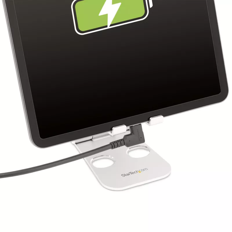 StarTech.com 3ft (1m) tvirtas stačiu kampu USB-C laidas, USB 3.2 Gen 2 (10 Gbps), pilnai funkcionalus USB C į C duomenų perdavimo laidas, 4K 60Hz DP Alt režimas, 100W maitinimo tiekimas - 90 laipsnių USB Type-C laidas