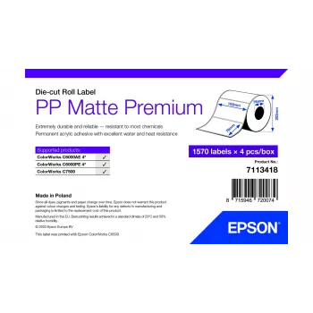 Epson 7113418 lipdukai spausdintuvui, balti, savaiminio lipnumo, 10,2 x 7,6 cm