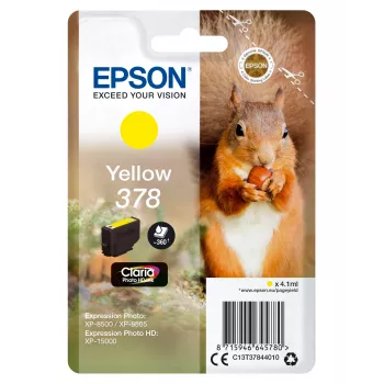 Kasetė Epson 378 Geltona 360 puslapių Rašalas C13T37844010