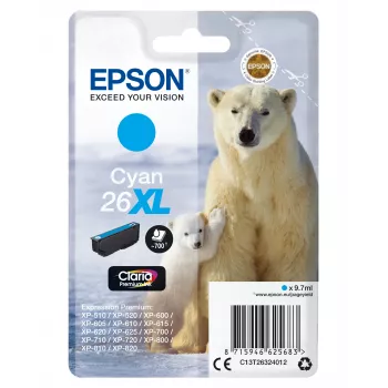 Epson 26XL žydra Claria Premium kasetė – didelės talpos originalas