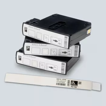 Zebra Z-Band Direct White apyrankės etiketės (baltos, 200 vnt.)