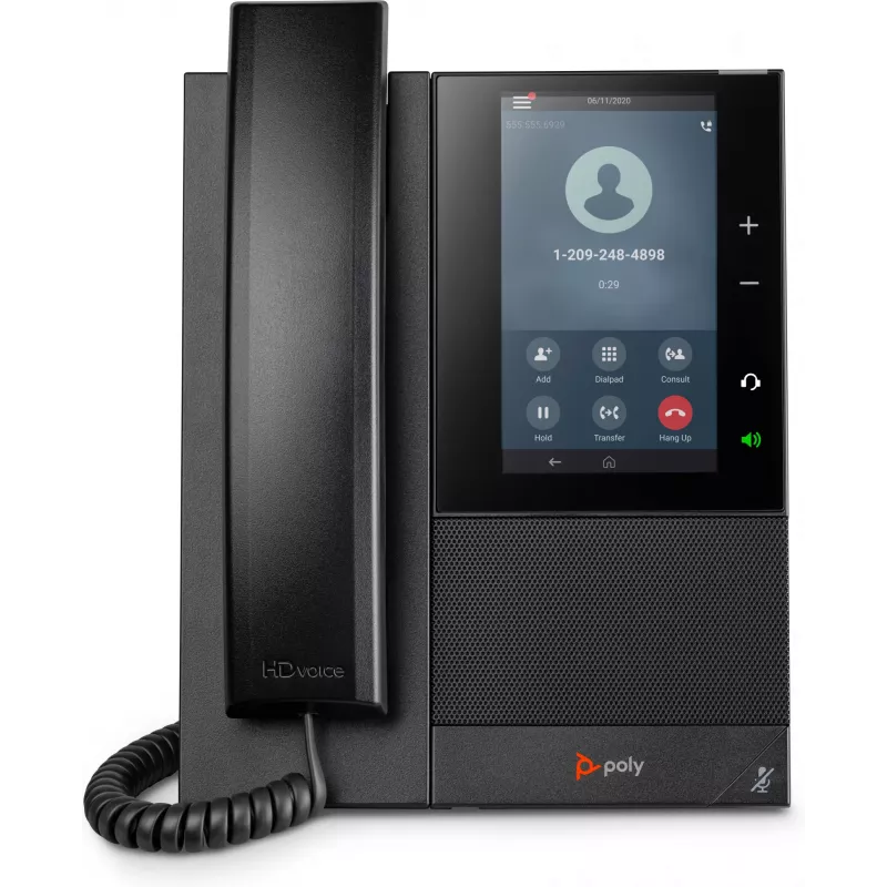 HP Poly CCX 500 verslo medijos telefonas su Open SIP ir PoE