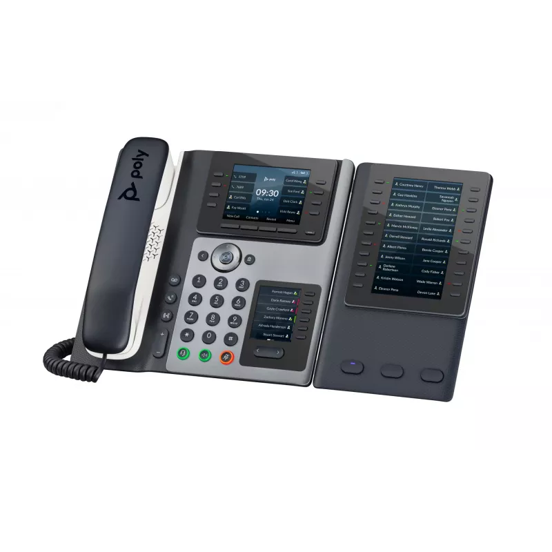 IP telefonas POLY Edge E400 8 linijų laidinis ragelis Juodas