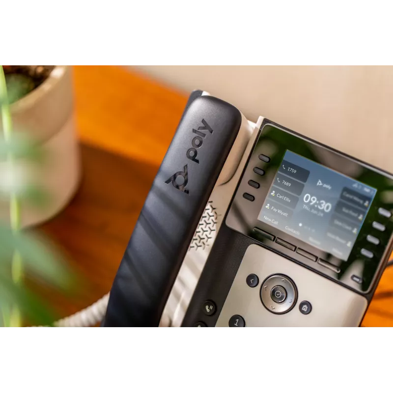 IP telefonas HP Poly Edge E300 su PoE, IPS ekranu