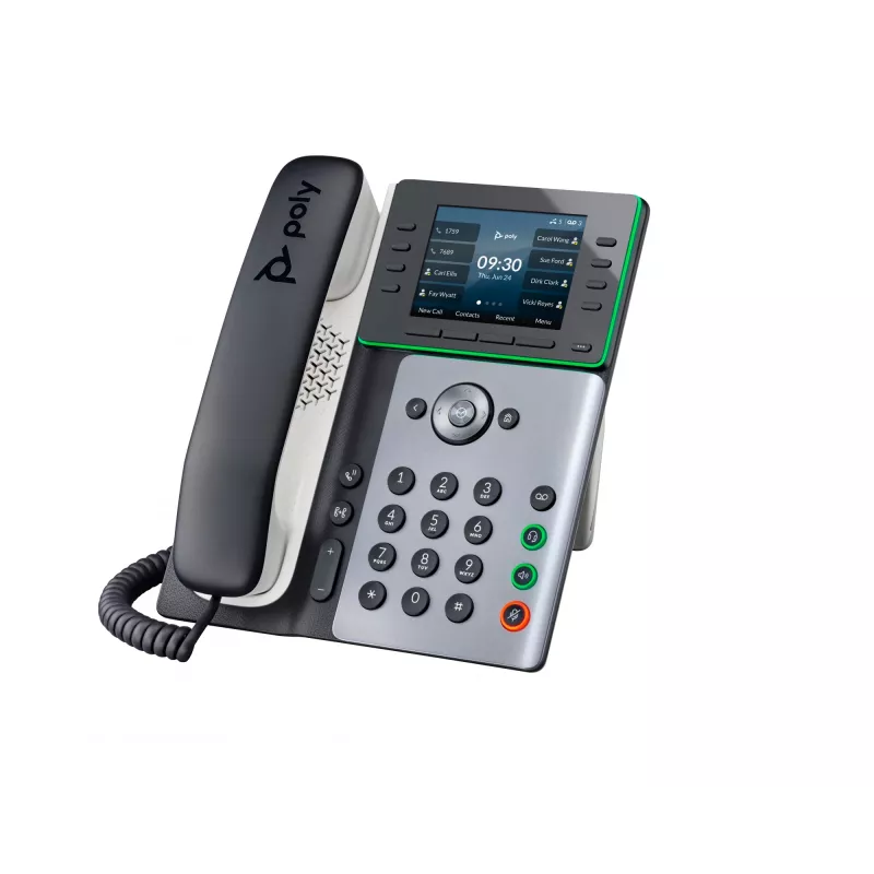 IP telefonas HP Poly Edge E300 su PoE, IPS ekranu