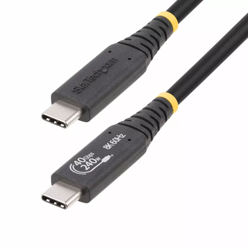 StarTech.com USB4 laidas, USB-C, 0,5 m, 40 Gbps, 240 W, 8K 60 Hz