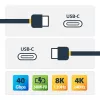 StarTech.com USB4 laidas, USB-C, 0,5 m, 40 Gbps, 240 W, 8K 60 Hz