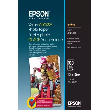 Epson Value Glossy Photo Popierius 10x15 cm Blizgus 100 lapų