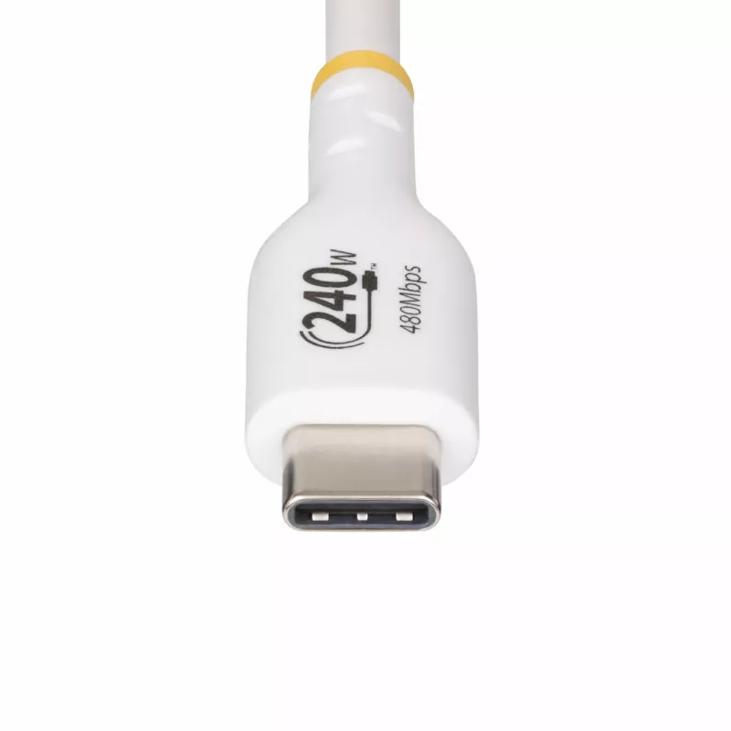 StarTech.com 4 m baltas USB-C įkrovimo laidas, USB-IF sertifikuotas, 240W PD EPR, USB 2.0, nešiojamojo kompiuterio įkroviklio laidas