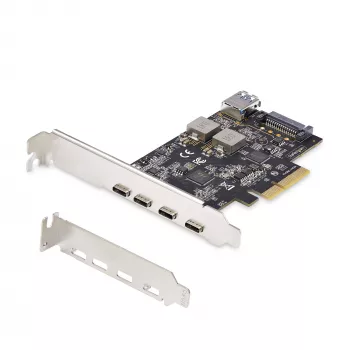 StarTech.com 5 prievadų USB PCIe kortelė, USB 3.2 10Gbps, PCI Express kortelė su 4x USB-C prievadais, 1x vidiniu USB-A prievadu, USB PCIe valdiklio kortelė, Windows/macOS/Linux