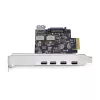 StarTech.com 5 prievadų USB PCIe kortelė, USB 3.2 10Gbps, PCI Express kortelė su 4x USB-C prievadais, 1x vidiniu USB-A prievadu, USB PCIe valdiklio kortelė, Windows/macOS/Linux