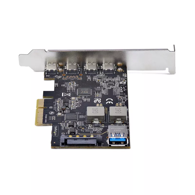 StarTech.com 5 prievadų USB PCIe kortelė, USB 3.2 10Gbps, PCI Express kortelė su 4x USB-C prievadais, 1x vidiniu USB-A prievadu, USB PCIe valdiklio kortelė, Windows/macOS/Linux