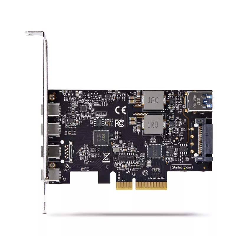 StarTech.com 5 prievadų USB PCIe kortelė, USB 3.2 10Gbps, PCI Express kortelė su 4x USB-C prievadais, 1x vidiniu USB-A prievadu, USB PCIe valdiklio kortelė, Windows/macOS/Linux