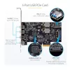 StarTech.com 5 prievadų USB PCIe kortelė, USB 3.2 10Gbps, PCI Express kortelė su 4x USB-C prievadais, 1x vidiniu USB-A prievadu, USB PCIe valdiklio kortelė, Windows/macOS/Linux