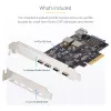 StarTech.com 5 prievadų USB PCIe kortelė, USB 3.2 10Gbps, PCI Express kortelė su 4x USB-C prievadais, 1x vidiniu USB-A prievadu, USB PCIe valdiklio kortelė, Windows/macOS/Linux