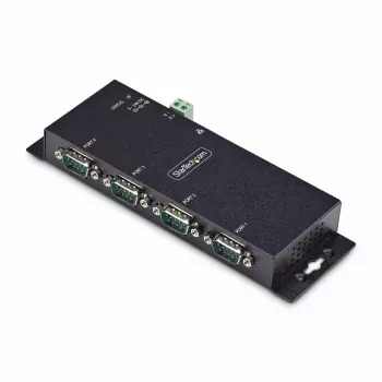 StarTech.com 4 prievadų nuosekliojo prievado į Ethernet adapteris, IP nuosekliojo prievado įrenginių serveris nuotoliniams RS232 įrenginiams, montuojamas ant sienos/DIN bėgio, metalinis korpusas, RJ45 LAN į DB9 nuoseklųjį keitiklį