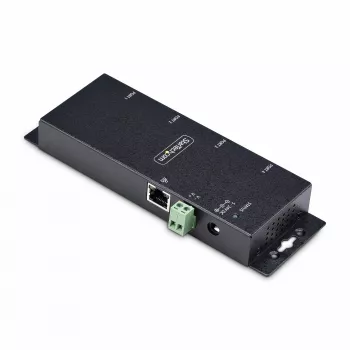 StarTech.com 4 prievadų nuosekliojo prievado į Ethernet adapteris, IP nuosekliojo prievado įrenginių serveris nuotoliniams RS232 įrenginiams, montuojamas ant sienos/DIN bėgio, metalinis korpusas, RJ45 LAN į DB9 nuoseklųjį keitiklį
