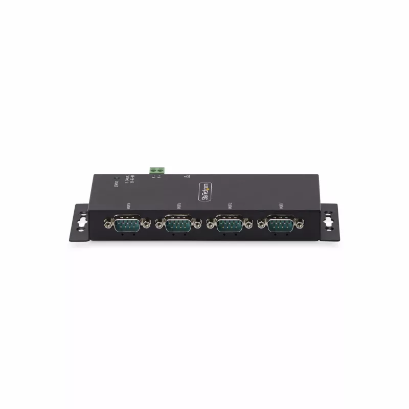 StarTech.com 4 prievadų nuosekliojo prievado į Ethernet adapteris, IP nuosekliojo prievado įrenginių serveris nuotoliniams RS232 įrenginiams, montuojamas ant sienos/DIN bėgio, metalinis korpusas, RJ45 LAN į DB9 nuoseklųjį keitiklį