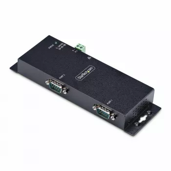 StarTech.com 2 prievadų serijinis į Ethernet adapteris, IP serijinių įrenginių serveris nuotoliniams RS232 įrenginiams, montuojamas ant sienos/DIN bėgio, metalinis korpusas, RJ45 LAN į DB9 serijinis keitiklis