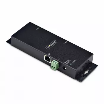 StarTech.com 2 prievadų serijinis į Ethernet adapteris, IP serijinių įrenginių serveris nuotoliniams RS232 įrenginiams, montuojamas ant sienos/DIN bėgio, metalinis korpusas, RJ45 LAN į DB9 serijinis keitiklis