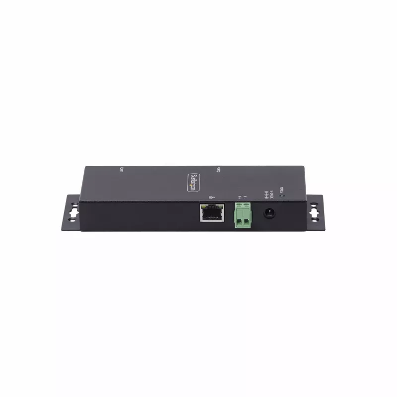 StarTech.com 2 prievadų serijinis į Ethernet adapteris, IP serijinių įrenginių serveris nuotoliniams RS232 įrenginiams, montuojamas ant sienos/DIN bėgio, metalinis korpusas, RJ45 LAN į DB9 serijinis keitiklis